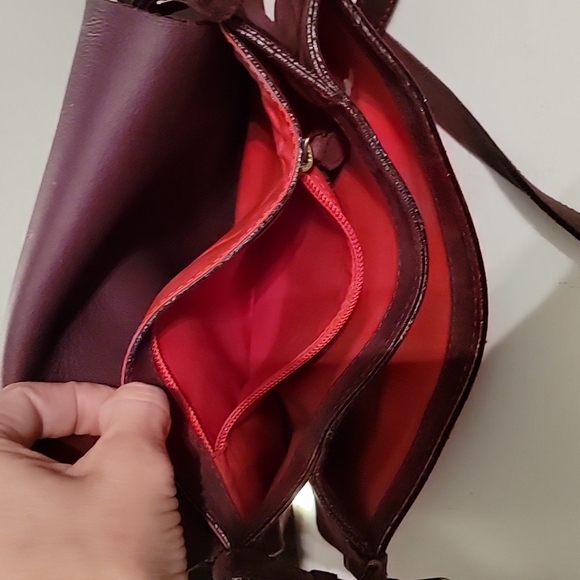 CELINE Lefebure Bordeaux Suede Saddle Bag - Picture 9 of 14